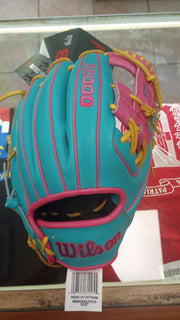 Wilson A2000 1786 11.5" Infield Baseball Glove - Teal/Flaming/Yellow - Right Hand Thrower