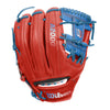 Wilson A2000 1786 11.5" Infield Baseball Glove - Red/SkyBlue - Right Hand Thrower