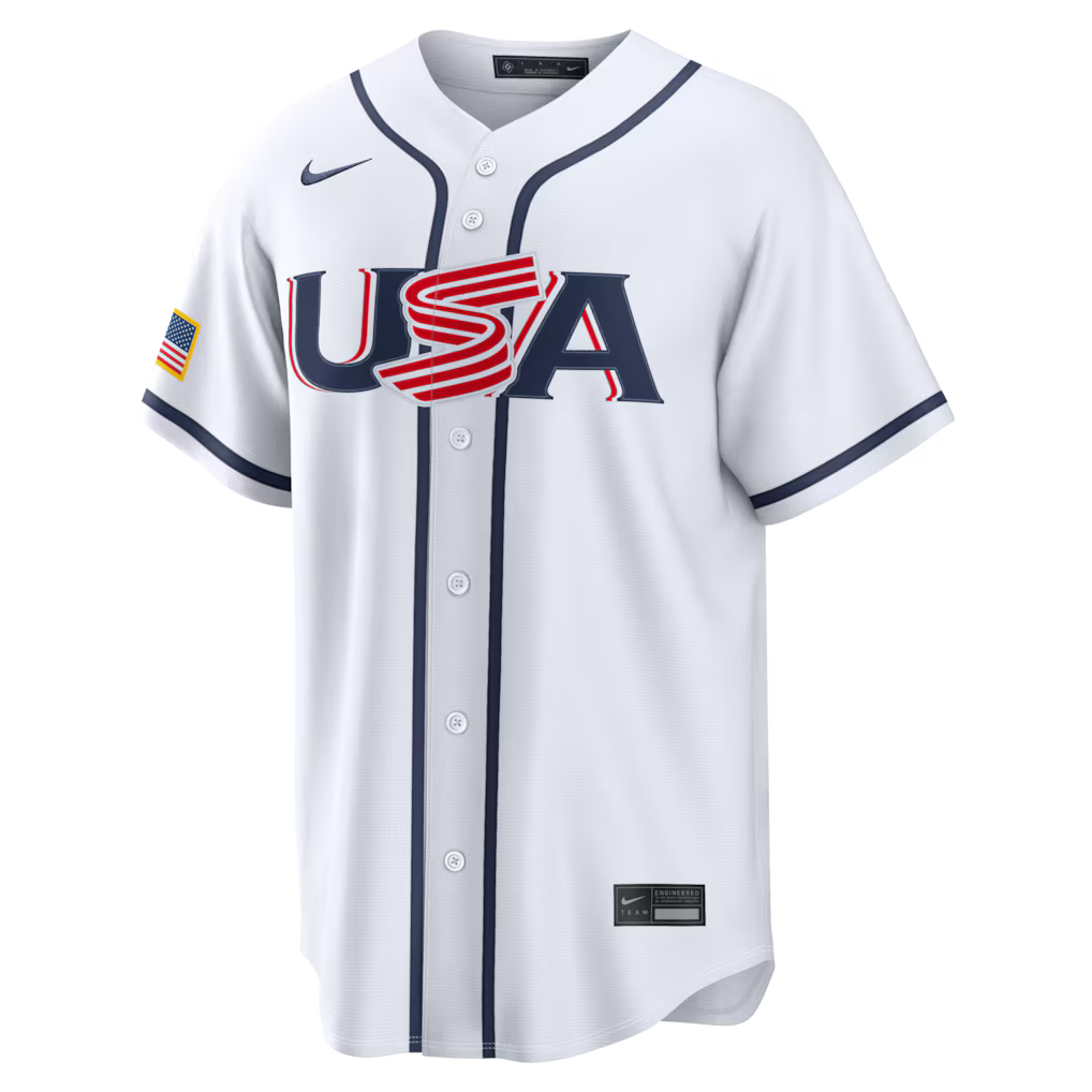 コービン・キャロル USA アメリカ ユニフォーム WBC 2026 XL 2026 WBC USA Men's Nike Stadium Jersey – Official Home White