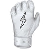 PREMIUM PRO CHROME Series Short Cuff Batting Gloves - White