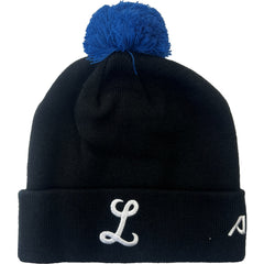Official - Licey Black Skully Beanie (L) Hat with Pom Pom