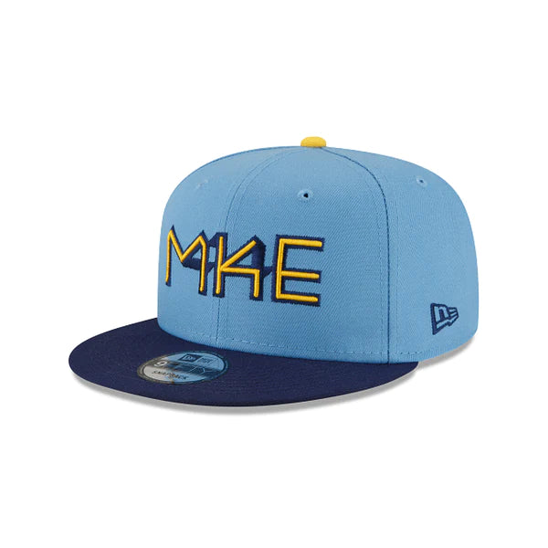 New Era Powder Blue Milwaukee Brewers 2022 City Connect 9FIFTY Snapback Adjustable Hat