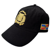 Escudo Republica Dominicana - Dominican Shield Black/Metallic Gold Color Dad Hat