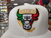 New Era Embroidered SnapBack Mexican Bull logo White Hat