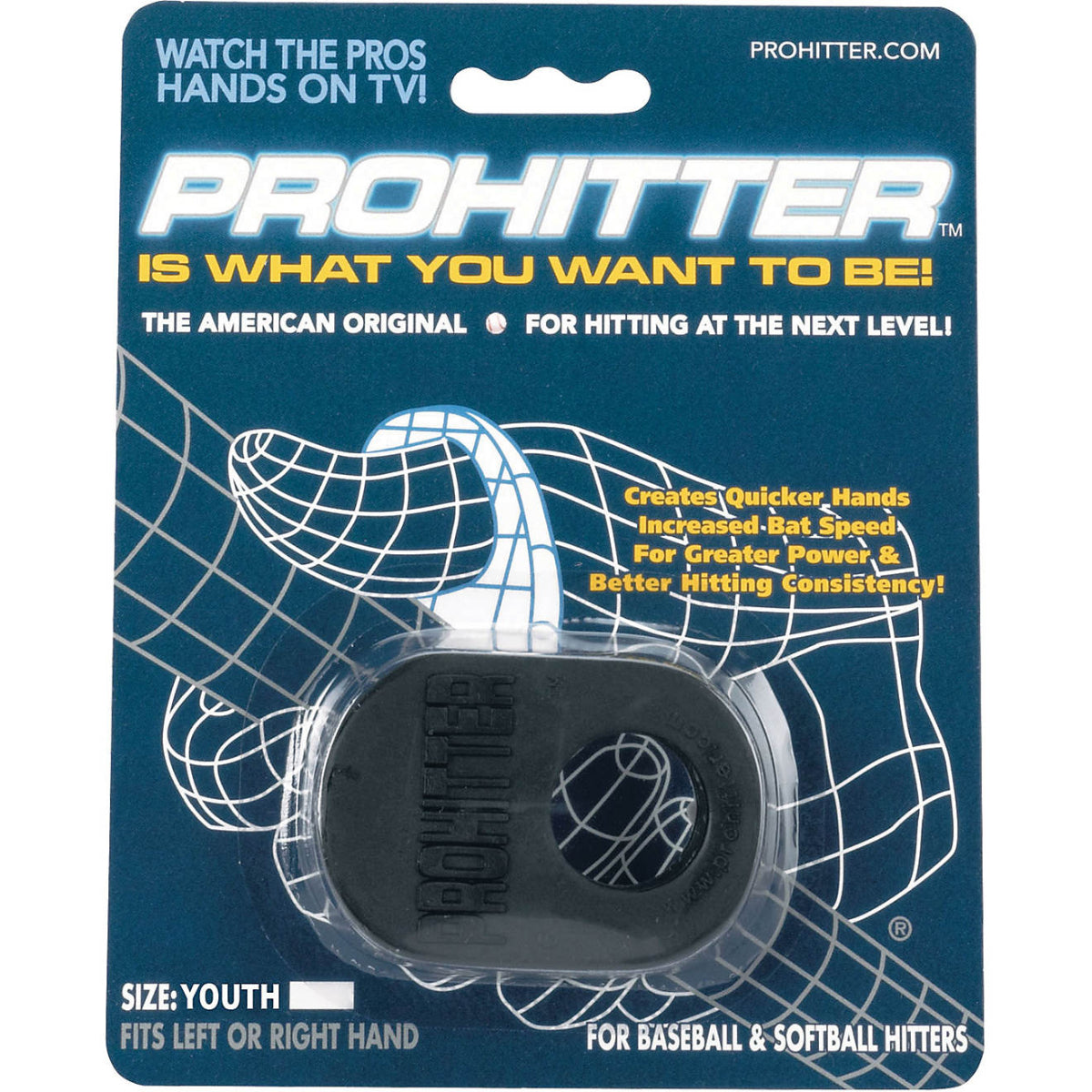 Prohitter Pro Hitter - Aide à L'entraînement De Baseball Et Softball - Taille Moyenne - Couleur Noir
