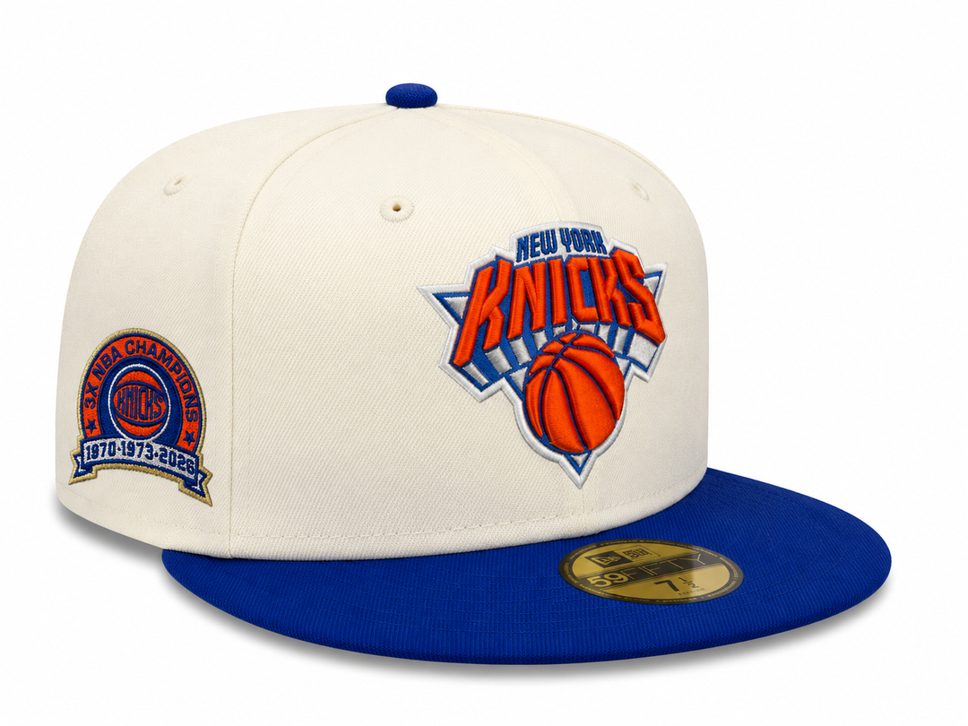 New York Knicks Team Color Alternate 59FIFTY Fitted Cap – Official NBA Fitted Hat by New Era | Gray-Blue