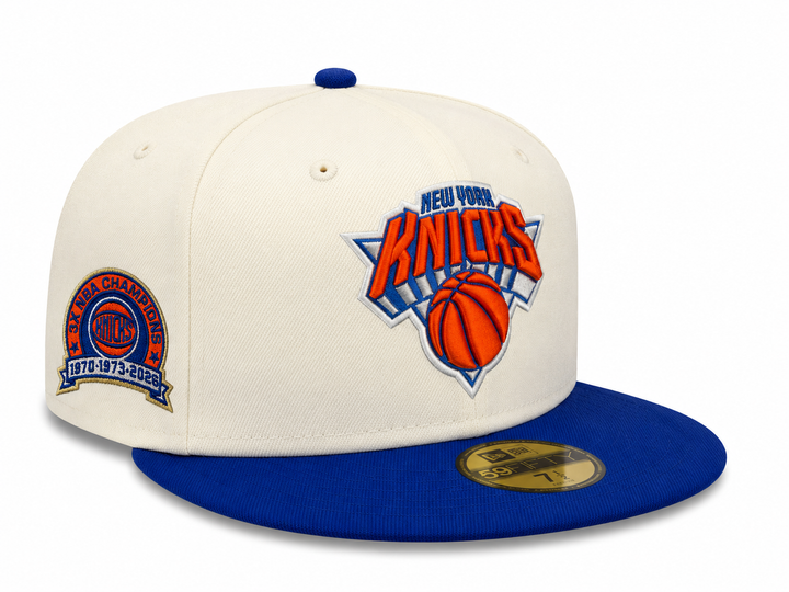 New York Knicks Team Color Alternate 59FIFTY Fitted Cap – Official NBA Fitted Hat by New Era | Gray-Blue