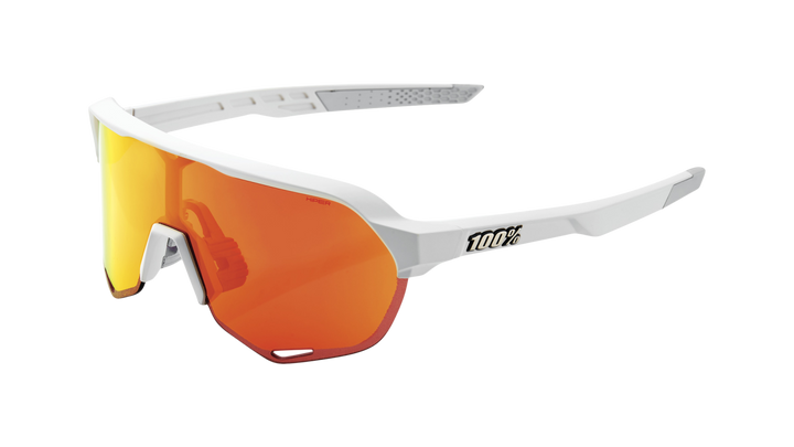 100% S2 Soft Tact Off White Cycling Sunglasses – HiPER® Red Multilayer Mirror Lens - 60006-00007