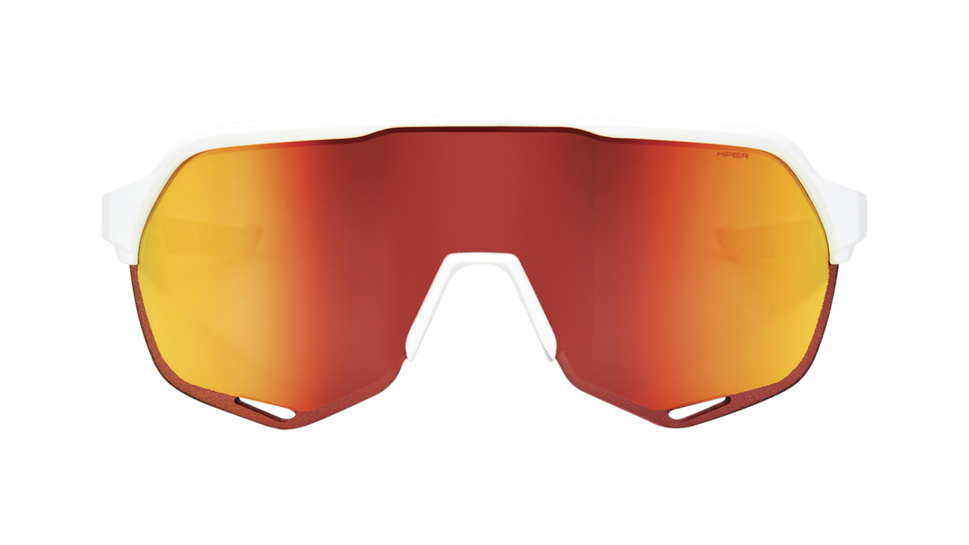 100% S2 Soft Tact Off White Cycling Sunglasses – HiPER® Red Multilayer Mirror Lens - 60006-00007