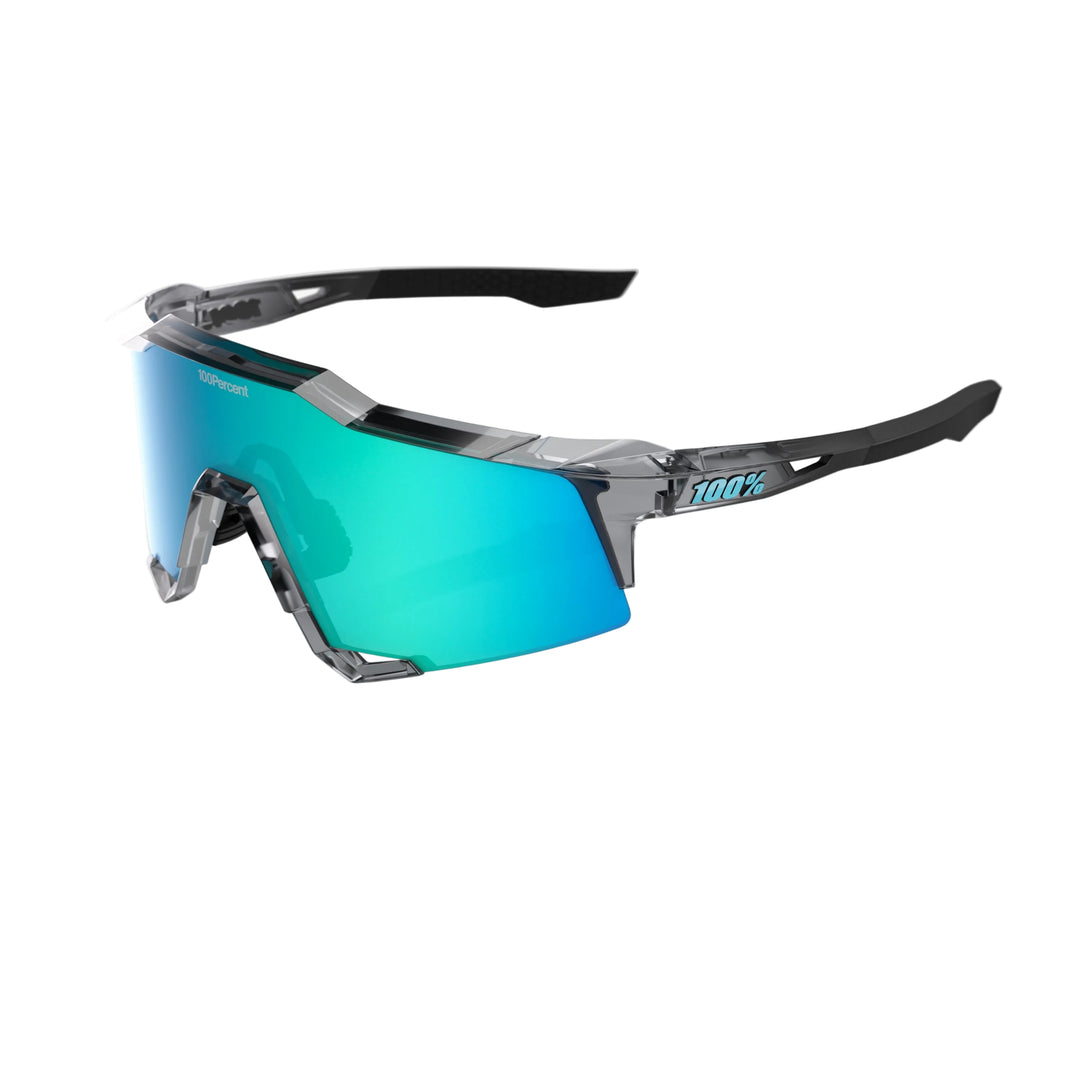 100% SPEEDCRAFT MLB Authentic Sunglasses – Polished Translucent Grey Frame with Blue Topaz Mirror Lens