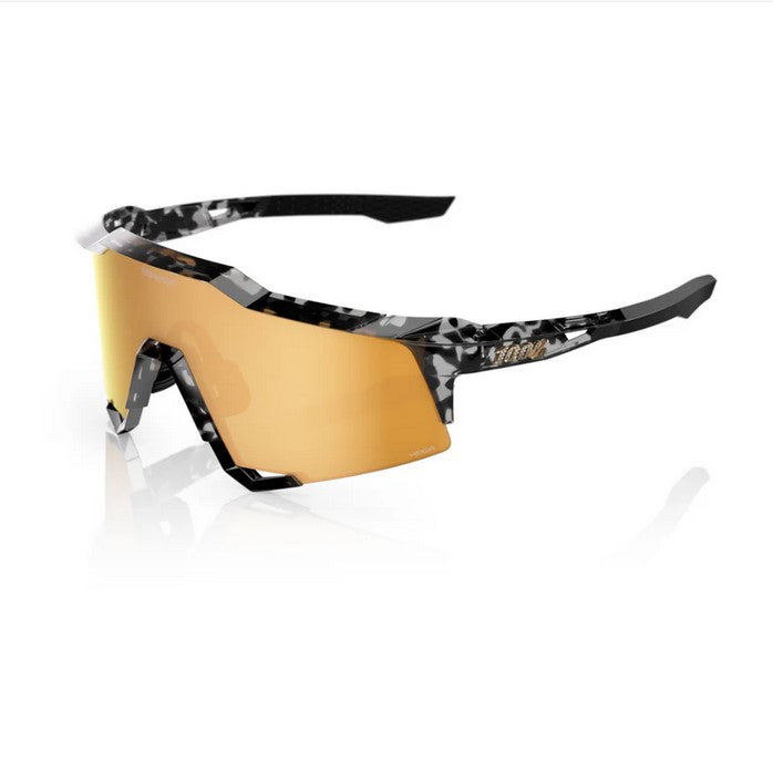 100% Speedcraft Money Mike 3rd Series Sunglasses – Polished Black Tortoise Signature Gold HiPER Lens