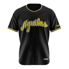 Aguilas Cibaeñas Jersey | Wilson Yellow Button-Up – Dominican Baseball