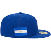WBC Mexico New Era Panama Tan/Navy And Red Bottom With Mexican Flag Patch  On Side 59FIFTY Fitted Hat