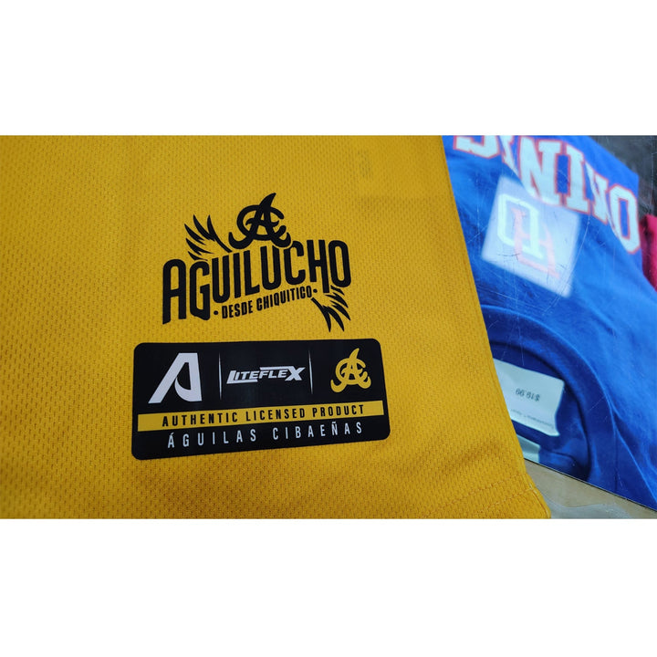 2024-2025 OFFICIAL Aguilas Cibaenas Full Button Jersey - Gold2