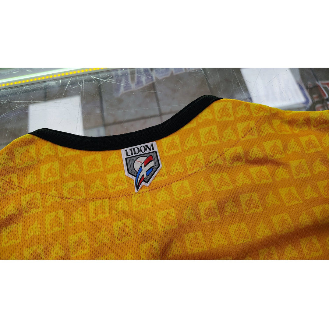 2024-2025 OFFICIAL Aguilas Cibaenas Full Button Jersey - Gold4