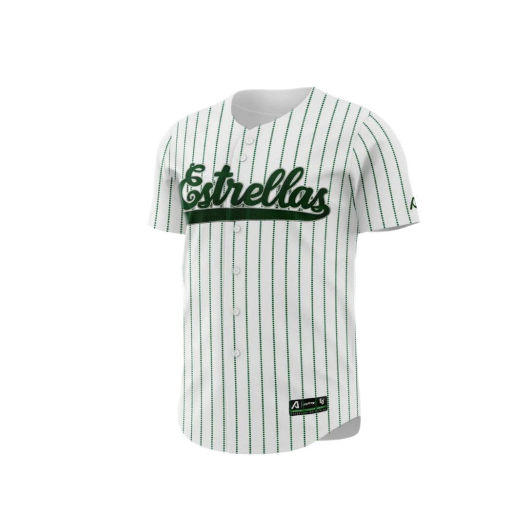 2024 - 2025 OFFICIAL Estrellas Orientales Full Button Jersey - Pinstripe