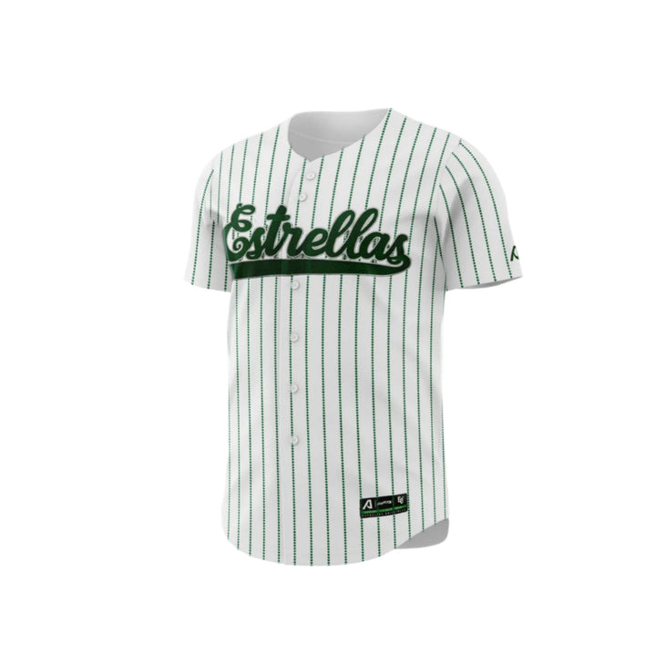 2024 - 2025 OFFICIAL Estrellas Orientales Full Button Jersey - Pinstripe