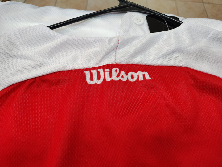 2025-2026 Official Escogido Baseball Jersey Red and White Wilson - Leones del Escogido LIDOM Shirt