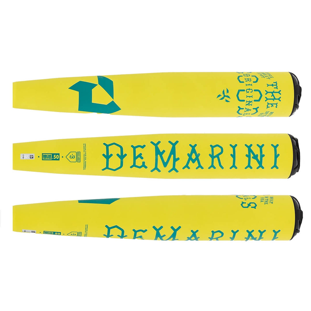 2025 DeMarini The Goods Shock Factor Neon Yellow BBCOR Baseball Bat: WBD2563010