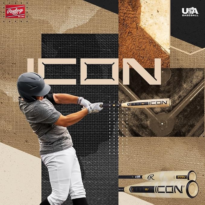 2025 Rawlings Icon (-10) USA Baseball Bat - RUS5I10...
