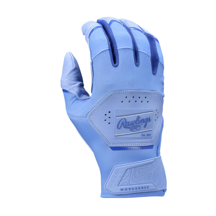 2025 Rawlings Workhorse Adult Baseball Batting Gloves - WH25BG_ColumbiaBlue1