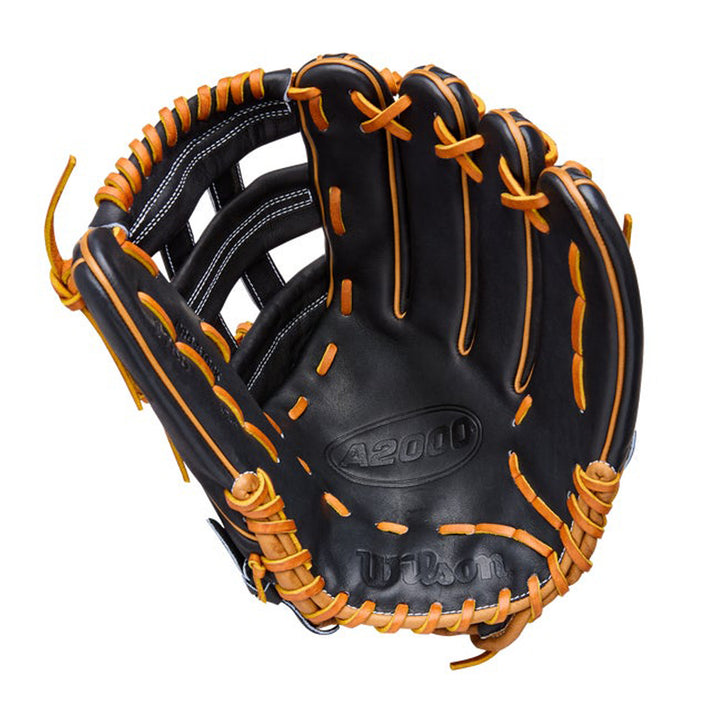 2026 Wilson A2000 Classics 1750 12.5 inch outfield baseball glove Black palm view