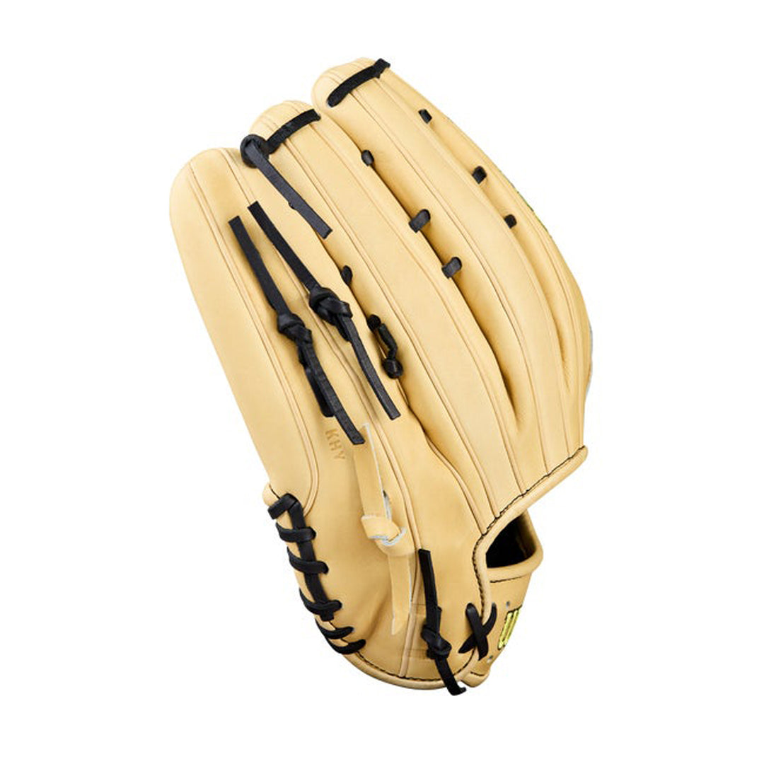Wilson A2000 1777 WBW1041231275 Blonde Pro Stock Leather finger shell with Black laces
