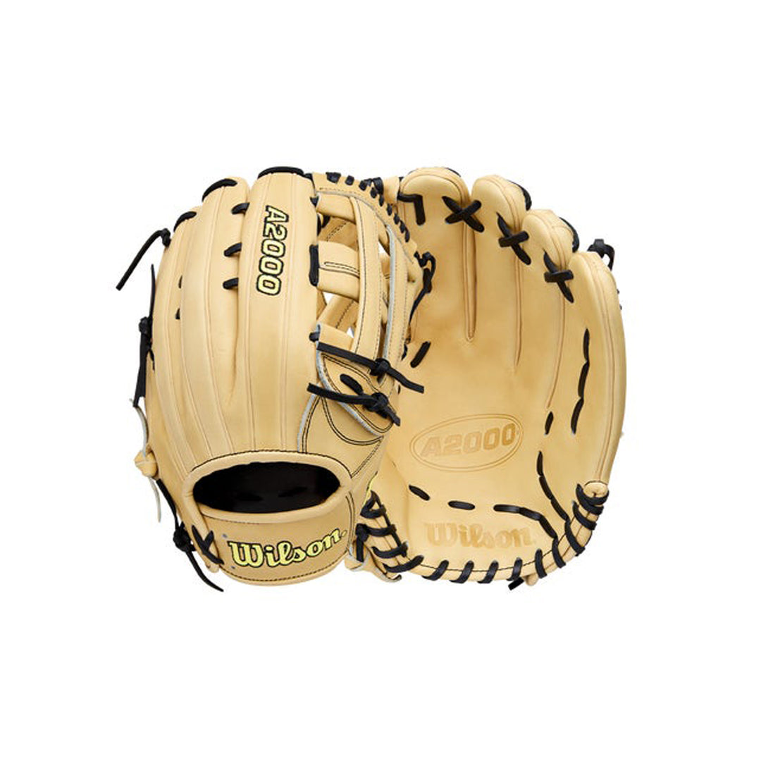 Wilson A2000 1777 WBW1041231275 Blonde Pro Stock Leather exterior and palm views
