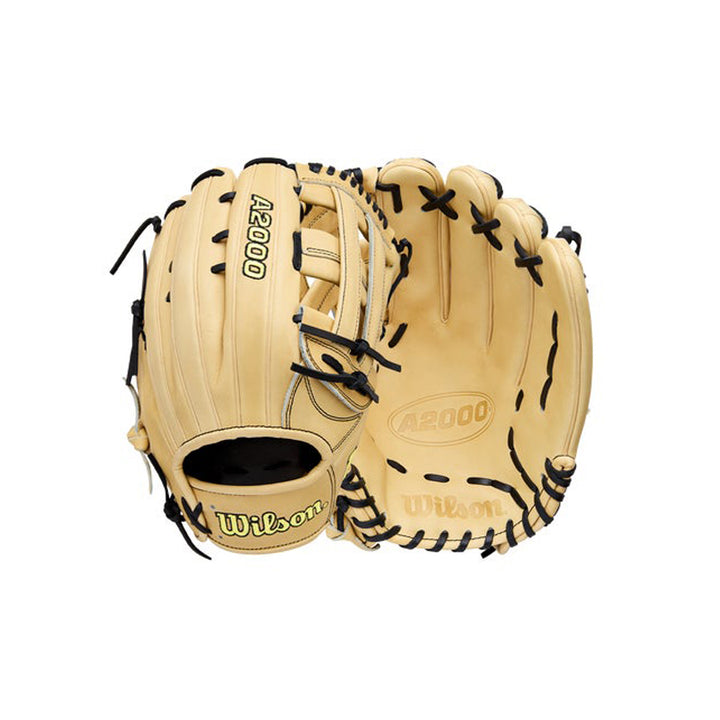 Wilson A2000 1777 WBW1041231275 Blonde Pro Stock Leather exterior and palm views