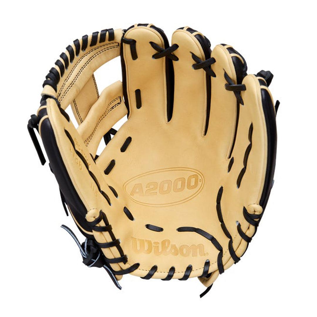2026 Wilson A2000 Classics 1786 11.5 inch infield baseball glove Blonde palm view