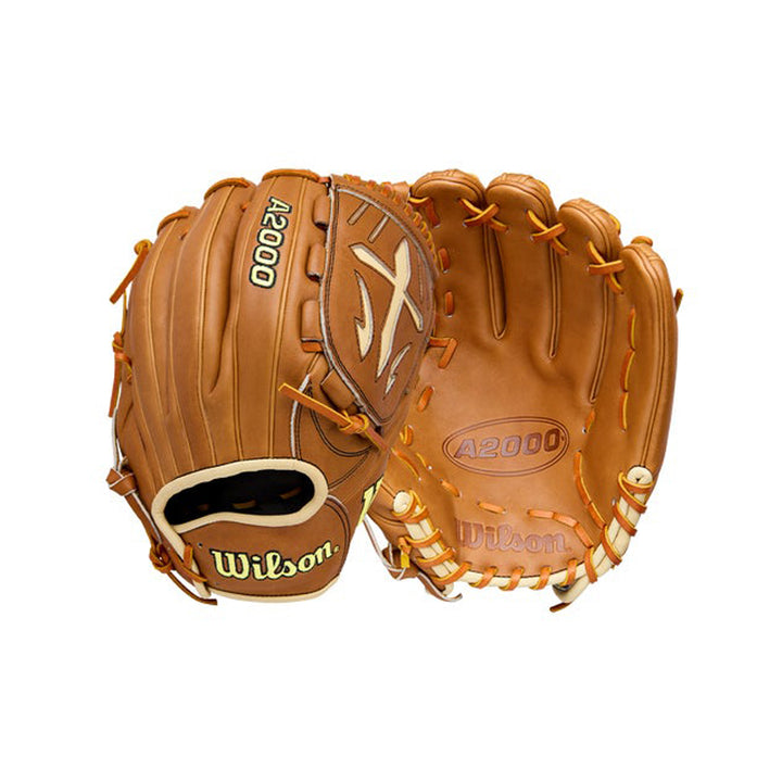 Wilson A2000 B23 WBW10411712 Saddle Tan exterior and Pro Stock Leather palm views