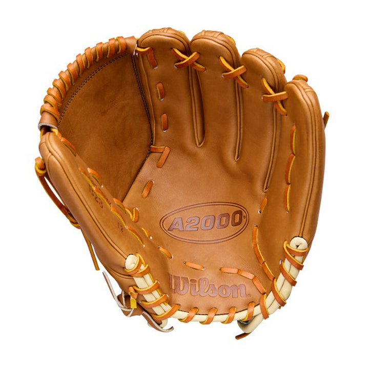 2026 Wilson A2000 Classics B23 12 inch pitcher baseball glove Saddle Tan palm view
