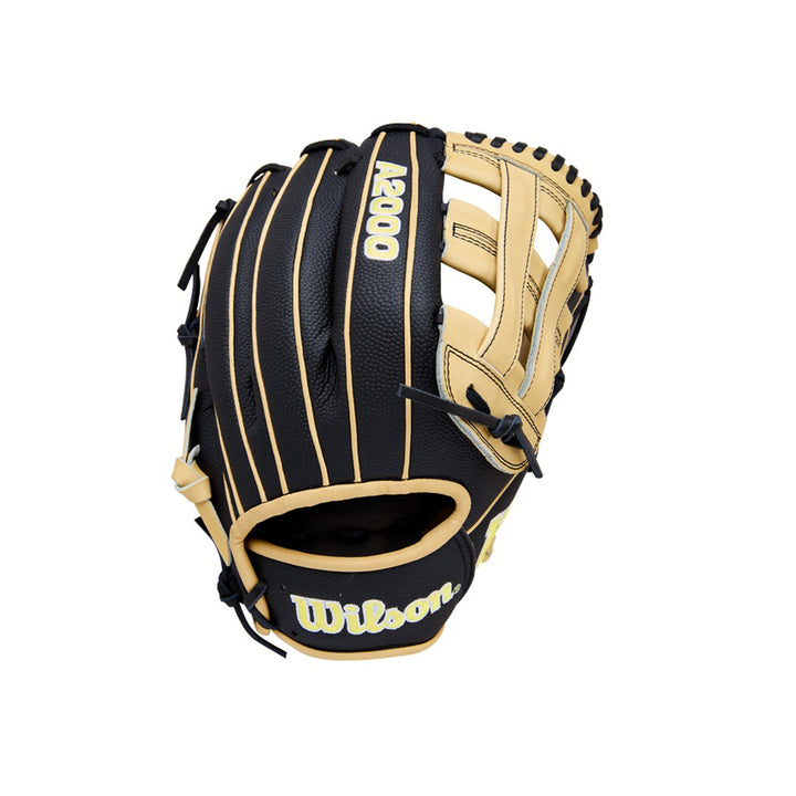 2026 Wilson A2000 Classics DW5 12 inch infield baseball glove Black Blonde back view