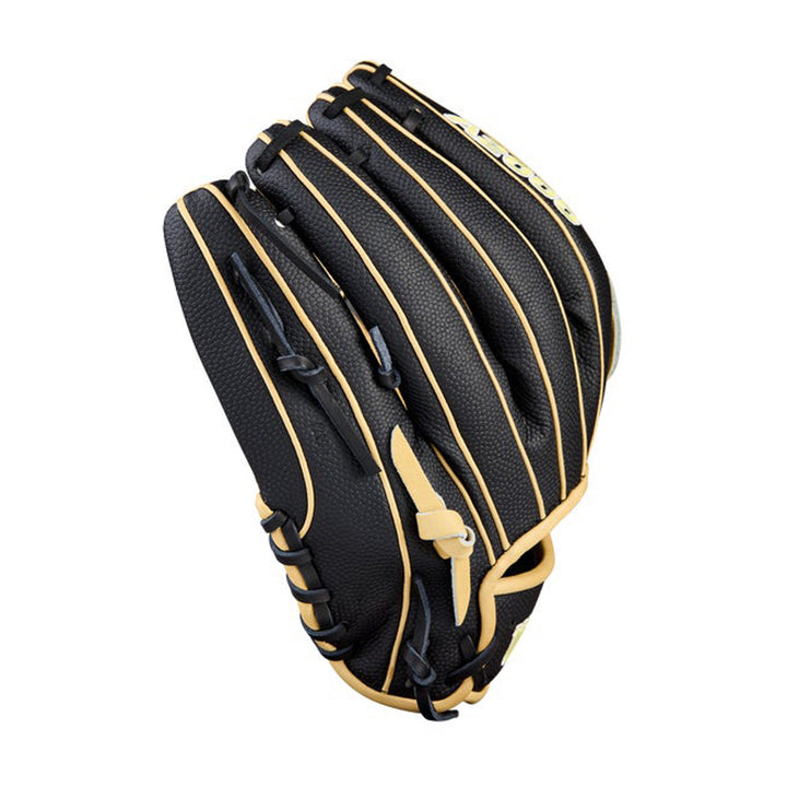 Wilson A2000 DW5 WBW10411612 Black Pro Stock Leather finger shell with Blonde welting