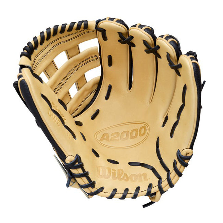 Wilson A2000 DW5 WBW10411612 Blonde Pro Stock Leather palm with Black laces