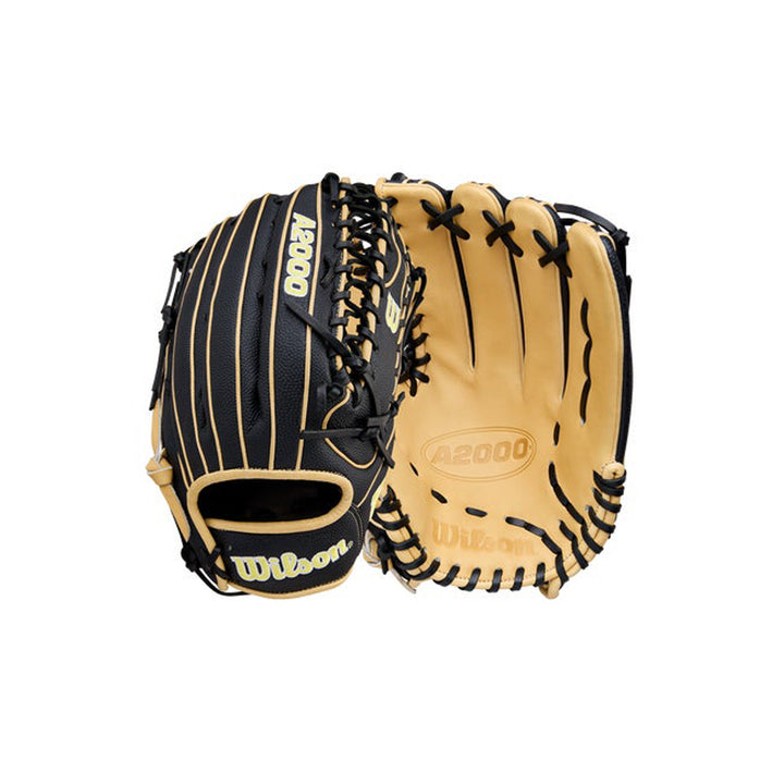 Wilson A2000 OT7SS WBW1041831275 Black SuperSkin exterior and Blonde palm views