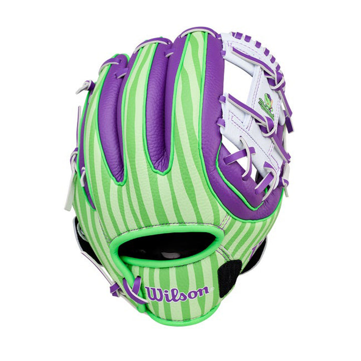 2026 Wilson Backyard Baseball Melonheads A200 EZ Catch 10 inch youth T-Ball glove back view