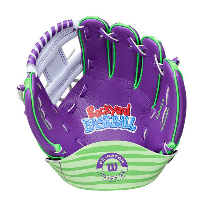 2026 Wilson Backyard Baseball Melonheads youth glove palm with removable Catch Assist Strap