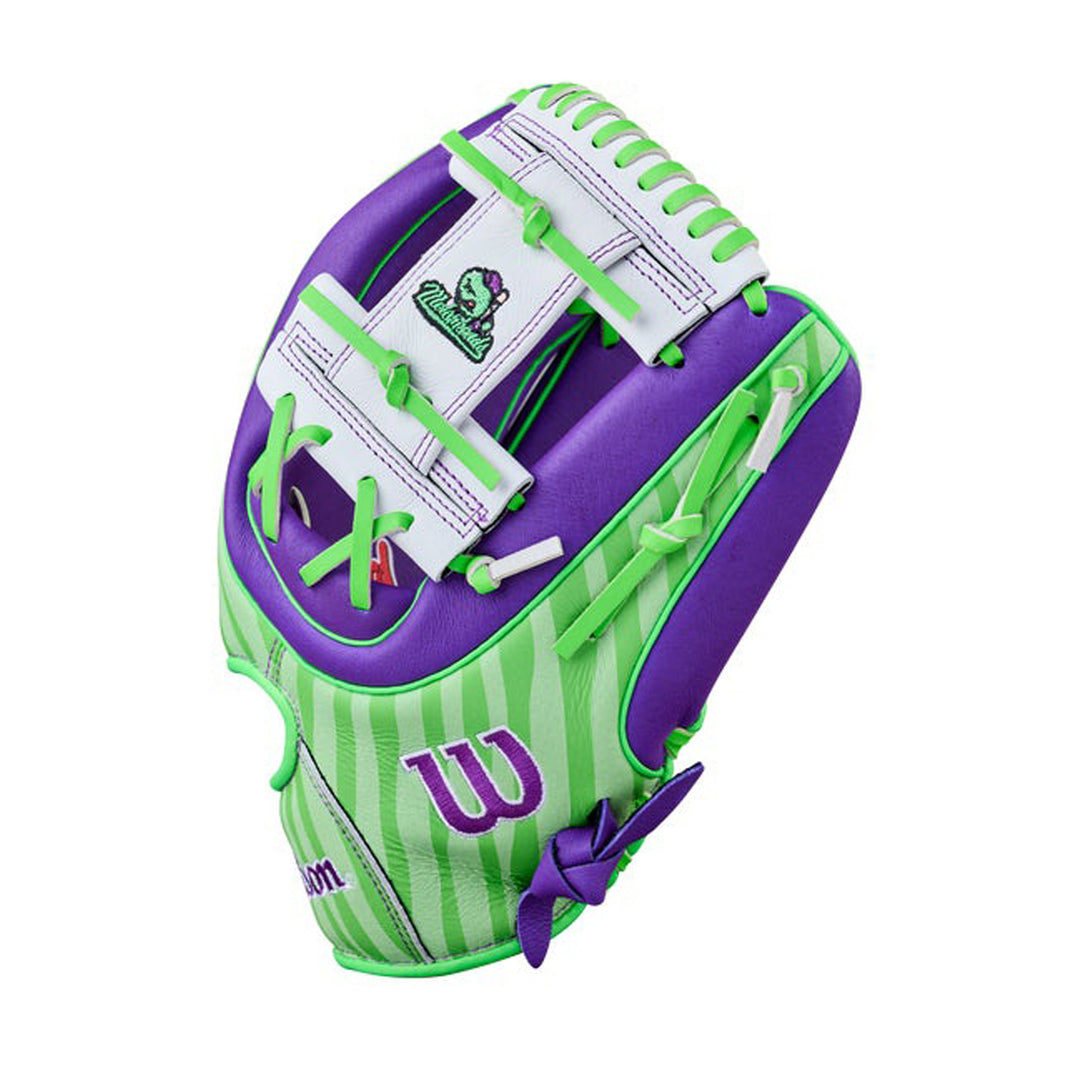 2026 Wilson Backyard Baseball Melonheads A450 11.5 inch youth baseball glove H-Web view