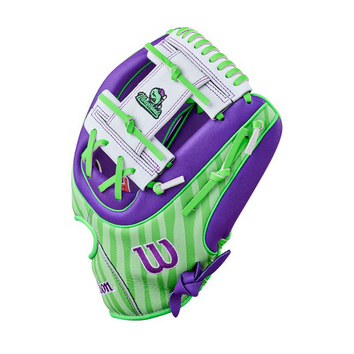 2026 Wilson Backyard Baseball Melonheads A450 11.5 inch youth baseball glove H-Web view