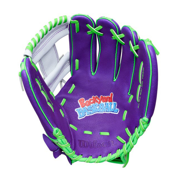 2026 Wilson Melonheads A450 youth infield baseball glove open palm and pocket view