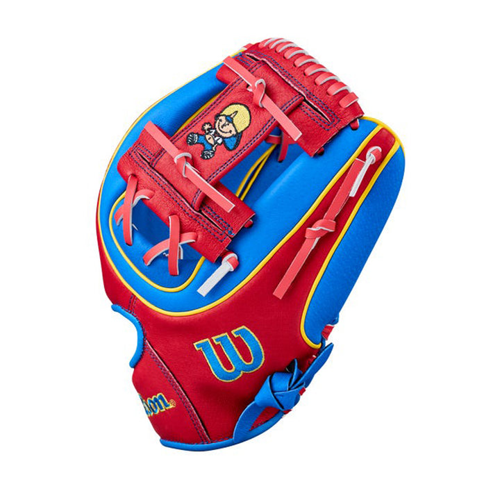 2026 Wilson Pablo Secret Weapon A450 youth infield glove web and side view