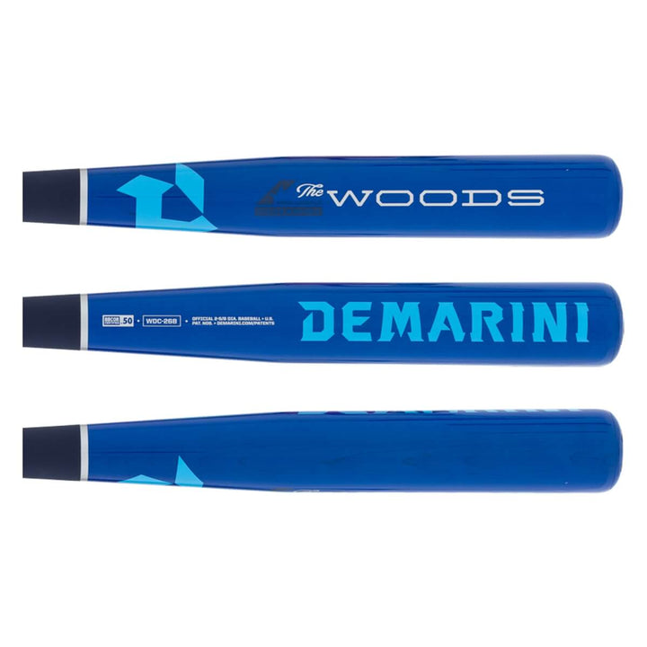 2026 DeMarini The Woods Blue BBCOR Composite Baseball Bat - (WBD2649010)1