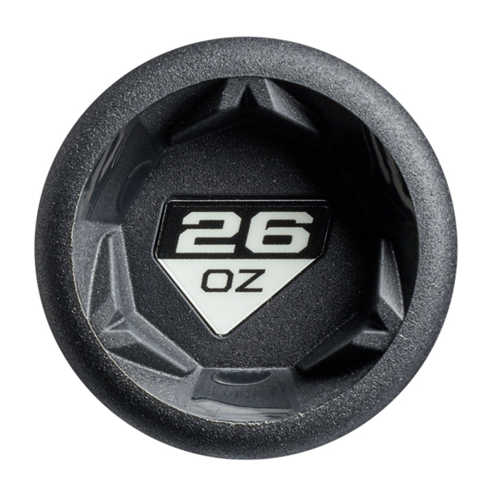 2027 DeMarini Steel Slowpitch Softball Bat 26 ounce knob close-up