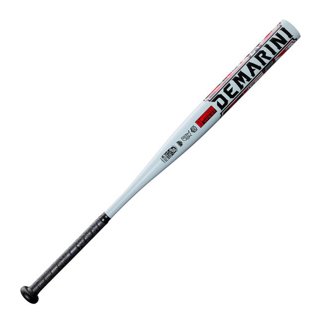 DeMarini Uprising WBD2700010 White ZNX Alloy barrel with Black DeMarini branding
