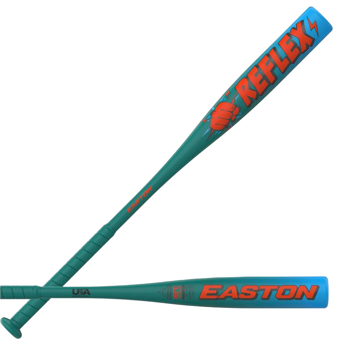 Easton EUS7REF12 Reflex youth alloy baseball bat front and back views