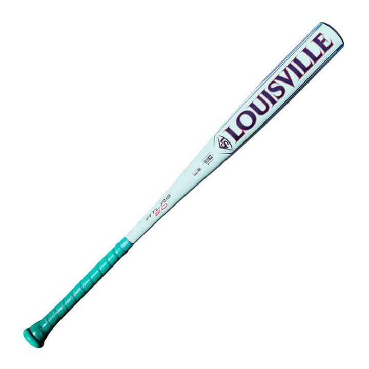 Louisville Slugger Atlas 2.0 WBL4248010 one-piece EVX Alloy BBCOR bat full view