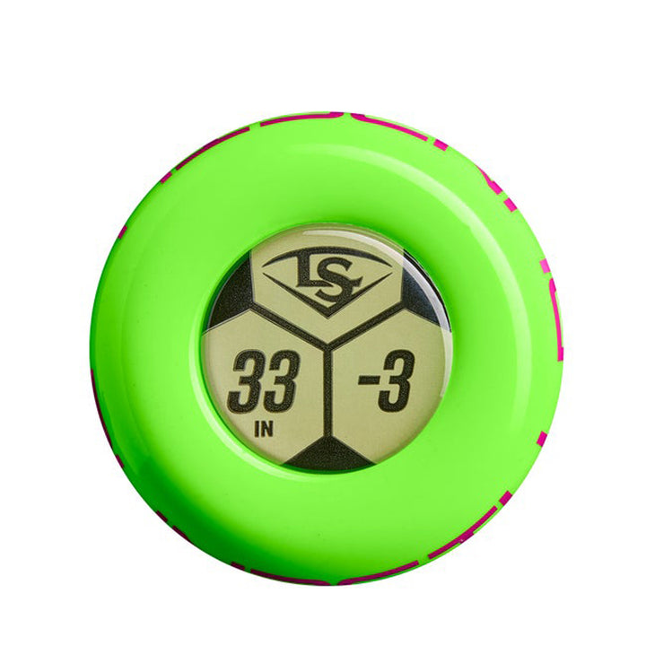 2027 Louisville Slugger Dynasty (-3) BBCOR baseball bat Pro Design Knob close-up
