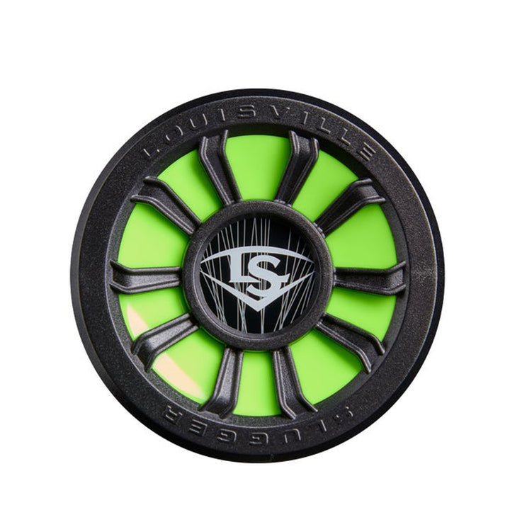 Louisville Slugger Dynasty WBL4250010 Black Neon Green SPD-Gen2 End Cap detail