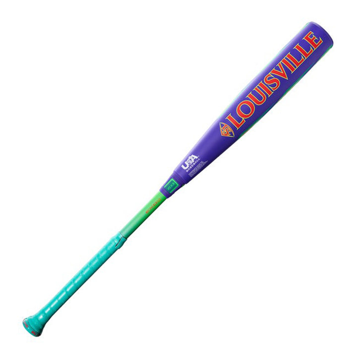 2027 Louisville Slugger Select PWR (-8) USA Baseball Bat Louisville logo side view